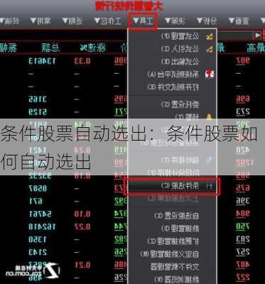 条件股票自动选出：条件股票如何自动选出