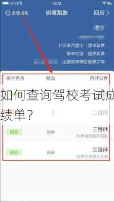 如何查询驾校考试成绩单？