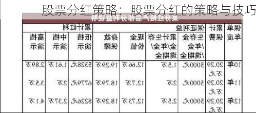 股票分红策略：股票分红的策略与技巧