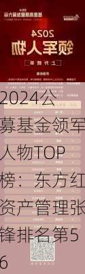 2024公募基金领军人物TOP榜：东方红资产管理张锋排名第56