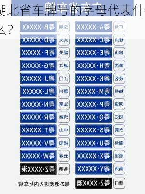 湖北省车牌号的字母代表什么？