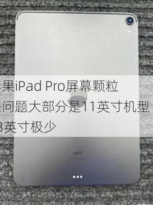 苹果iPad Pro屏幕颗粒感问题大部分是11英寸机型 13英寸极少