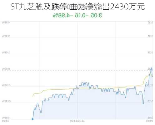 ST九芝触及跌停 主力净流出2430万元