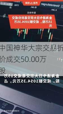 中国神华大宗交易折价成交50.00万股