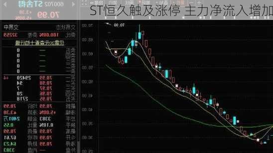 ST恒久触及涨停 主力净流入增加