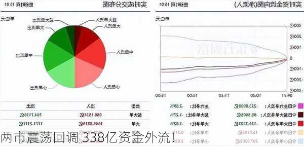 两市震荡回调 338亿资金外流！