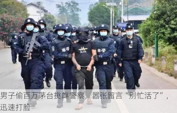 男子偷百万茅台挑衅警察，嚣张留言“别忙活了”，迅速打脸