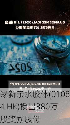 绿新亲水胶体(01084.HK)授出380万股奖励股份