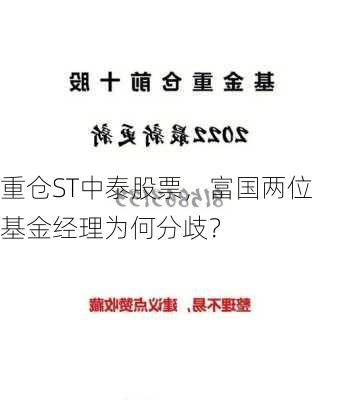 重仓ST中泰股票，富国两位基金经理为何分歧？