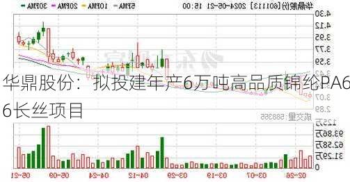 华鼎股份：拟投建年产6万吨高品质锦纶PA66长丝项目