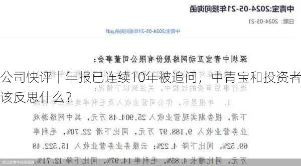 公司快评｜年报已连续10年被追问，中青宝和投资者该反思什么？