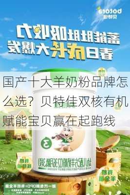 国产十大羊奶粉品牌怎么选？贝特佳双核有机赋能宝贝赢在起跑线