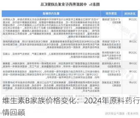 维生素B家族价格变化：2024年原料药行情回顾