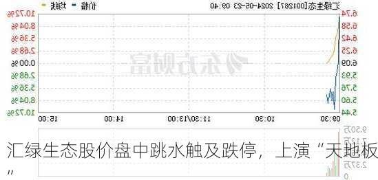 汇绿生态股价盘中跳水触及跌停，上演“天地板”