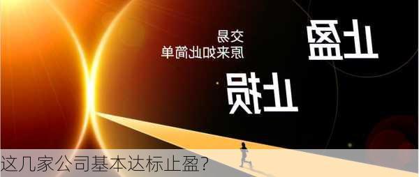 这几家公司基本达标止盈？