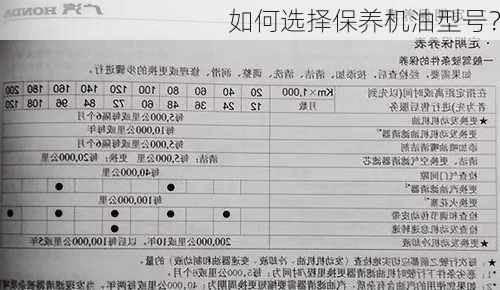 如何选择保养机油型号？