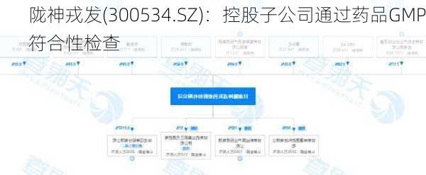 陇神戎发(300534.SZ)：控股子公司通过药品GMP符合性检查