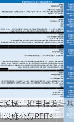 大悦城：拟申报发行基础设施公募REITs