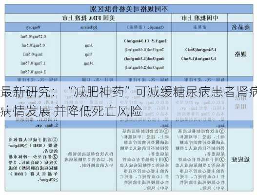 最新研究：“减肥神药”可减缓糖尿病患者肾病病情发展 并降低死亡风险