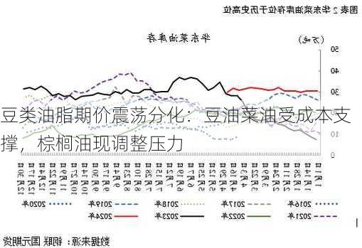 豆类油脂期价震荡分化：豆油菜油受成本支撑，棕榈油现调整压力