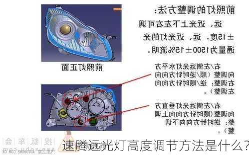 速腾远光灯高度调节方法是什么？