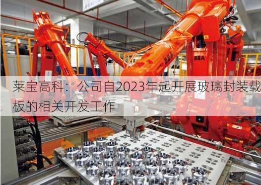 莱宝高科：公司自2023年起开展玻璃封装载板的相关开发工作