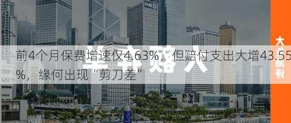 前4个月保费增速仅4.63%，但赔付支出大增43.55%，缘何出现“剪刀差”