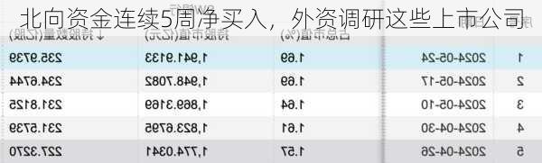 北向资金连续5周净买入，外资调研这些上市公司