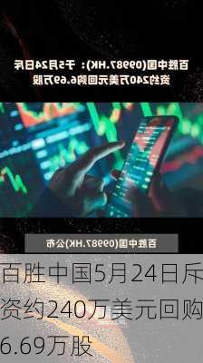 百胜中国5月24日斥资约240万美元回购6.69万股