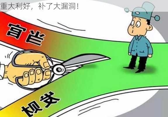 重大利好，补了大漏洞！