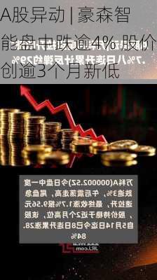 A股异动 | 豪森智能盘中跌逾4% 股价创逾3个月新低