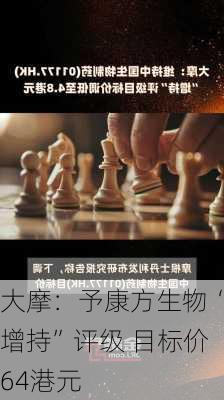 大摩：予康方生物“增持”评级 目标价64港元