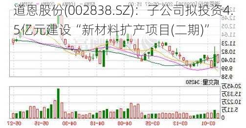 道恩股份(002838.SZ)：子公司拟投资4.5亿元建设“新材料扩产项目(二期)”