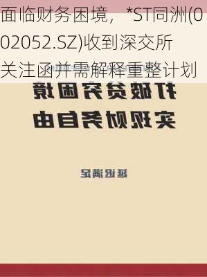 面临财务困境，*ST同洲(002052.SZ)收到深交所关注函并需解释重整计划