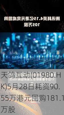 天鸽互动(01980.HK)5月28日耗资90.55万港元回购181.1万股