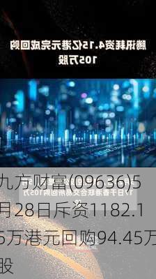 九方财富(09636)5月28日斥资1182.15万港元回购94.45万股