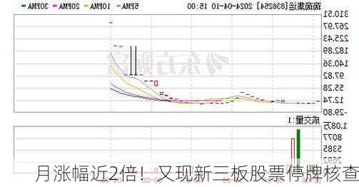 月涨幅近2倍！又现新三板股票停牌核查