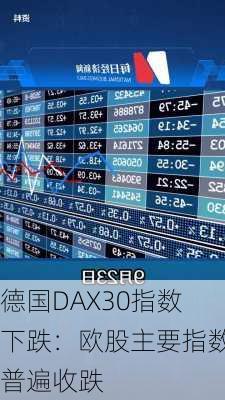 德国DAX30指数下跌：欧股主要指数普遍收跌