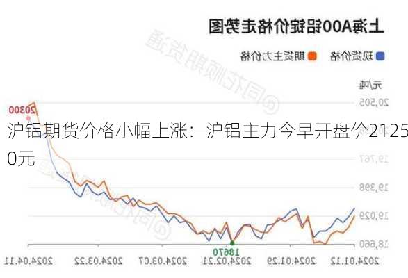 沪铝期货价格小幅上涨：沪铝主力今早开盘价21250元