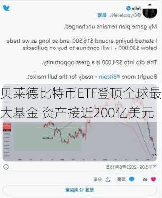 贝莱德比特币ETF登顶全球最大基金 资产接近200亿美元