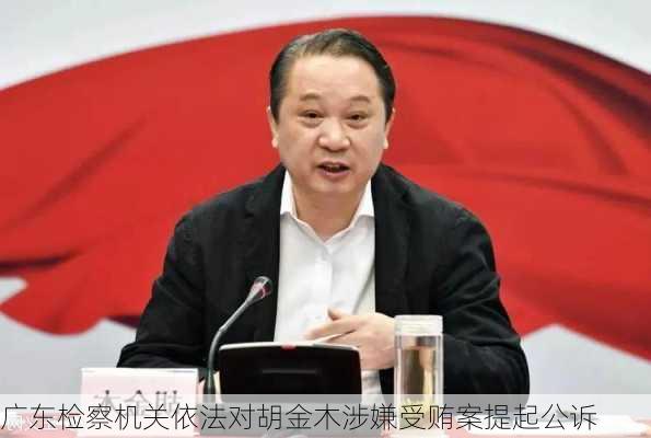 广东检察机关依法对胡金木涉嫌受贿案提起公诉