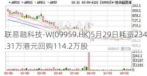 联易融科技-W(09959.HK)5月29日耗资234.31万港元回购114.2万股