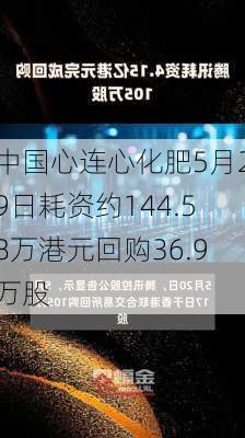 中国心连心化肥5月29日耗资约144.58万港元回购36.9万股