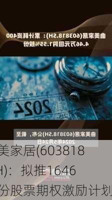 曲美家居(603818.SH)：拟推1646万份股票期权激励计划