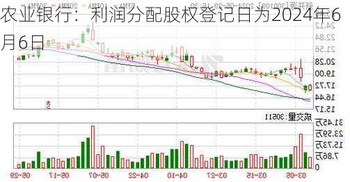 农业银行：利润分配股权登记日为2024年6月6日