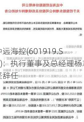 中远海控(601919.SH)：执行董事及总经理杨志坚辞任