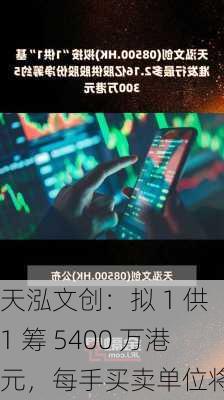 天泓文创：拟 1 供 1 筹 5400 万港元，每手买卖单位将变更