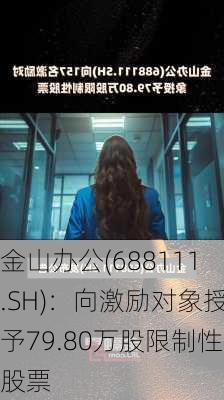 金山办公(688111.SH)：向激励对象授予79.80万股限制性股票