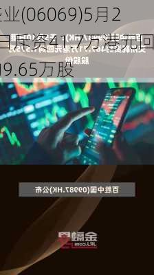 盛业(06069)5月29日斥资41.7万港元回购9.65万股