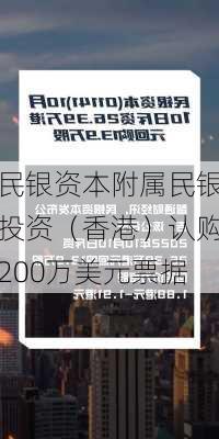 民银资本附属民银投资（香港）认购200万美元票据